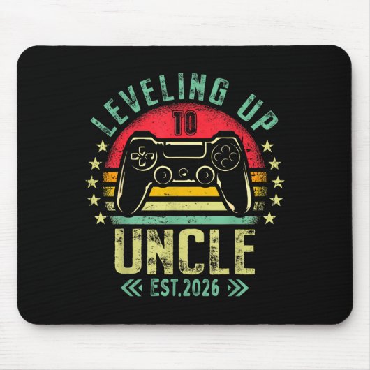Aufstieg zum Onkel 2026 Lustiger Gamer Wird bald O Mousepad (Vorne)