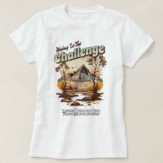 Aufstieg zur Challenge CC Community Homeschool T-Shirt (Design vorne)