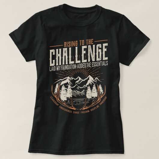 Aufstieg zur Challenge CC-Gemeinschaft Vintag T-Shirt (Design vorne)