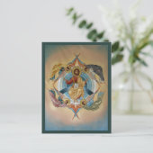 Aufstieg zur Christ Prayer Card Postkarte (Stehend Vorderseite)