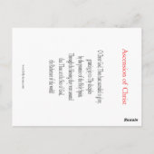 Aufstieg zur Christ Prayer Card Postkarte (Rückseite)