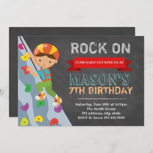 Aufstiegs-Party Einladung (Vorne/Hinten)