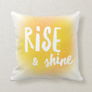 Aufstiegs-u. Shine-Kissen, weißer Schriftart Kissen