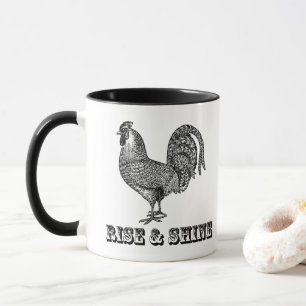 Aufstiegs-und Shine-Hahn-Kaffee-Tasse Tasse