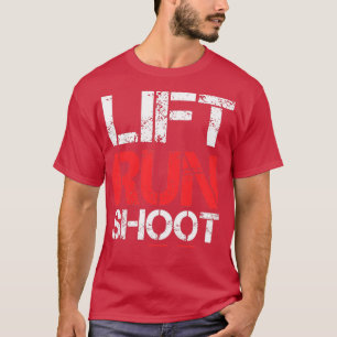 Aufstiegslauf Shoot Funny Gym Vintag Style Lift Ge T-Shirt