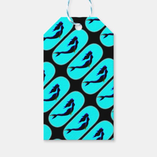 aufstrebende schwarze Meerjungfrauen Geschenkanhänger (Vorderseite)