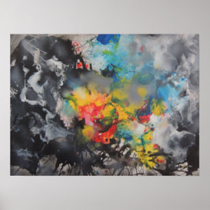 Auftauchen der Farbe Poster