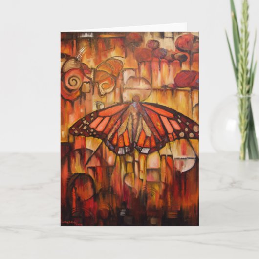 Auftauchende Flügel des Herbstes - Gruß-Karte Karte (Vorderseite)