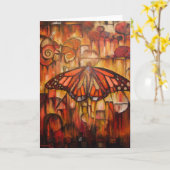 Auftauchende Flügel des Herbstes - Gruß-Karte Karte (Gelbe Blume)