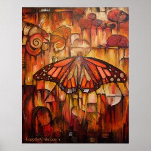 Auftauchende Flügel des Herbstes - Leinwand-Druck Poster