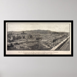 Auftrag-Bezirks-San Francisco Foto 1906 Poster