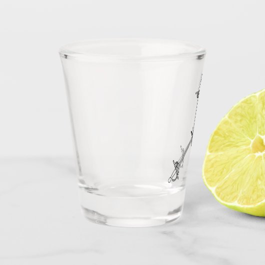 Auftrag der Verteidigungs-Schnapsglas Schnapsglas (Links)