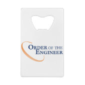 Auftrag des Ingenieurs Geldbeutel Flaschenöffner (Rückseite)