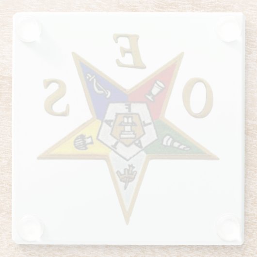 Auftrag des Oststernes Glasuntersetzer (Rückseite)