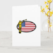 Auftrag-Oval USA LDS kein Aufkleber Karte (Gelbe Blume)