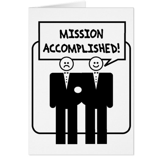 "Auftrag vollendete" Heirat (homosexuell) (Vorne)