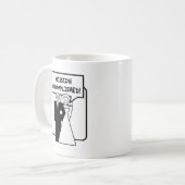 "Auftrag vollendete" Heirat Kaffeetasse (Vorderseite Links)