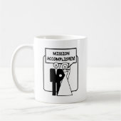 "Auftrag vollendete" Heirat Kaffeetasse (Links)