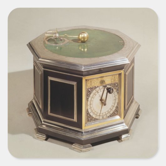 Auftrag von Thomas Tompion (1639-1713) und Geor Quadratischer Aufkleber (Vorderseite)