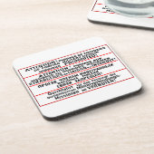 Auftrag-Zeichen-Erinnerungsstücke Getränkeuntersetzer (Linke Seite)