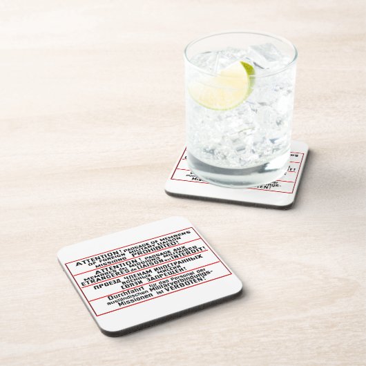 Auftrag-Zeichen-Erinnerungsstücke Getränkeuntersetzer (Rechte Seite)