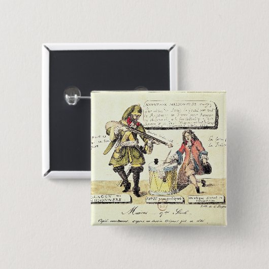 Aufträge des 17. Jahrhunderts Button (Vorne & Hinten)