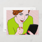 Auftragen von Lippenglanz Postkarte (Vorne/Hinten)