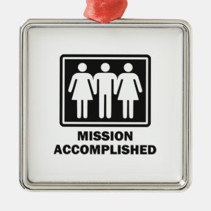 Auftragerreichter Threesome Silbernes Ornament