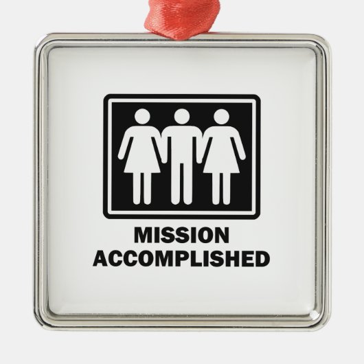 Auftragerreichter Threesome Silbernes Ornament (Vorne)