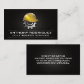 Auftragnehmer | Bau Blue Collar Visitenkarte (Vorne/Hinten)