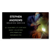 Auftragnehmer für berufliche Metallschweißanlagen Magnetische Visitenkarte (Vorderseite)