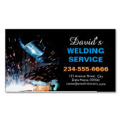 Auftragnehmer für berufliche Metallschweißanlagen Magnetische Visitenkarte (Vorderseite)