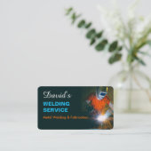 Auftragnehmer für berufliche Metallschweißanlagen Visitenkarte (Stehend Vorderseite)