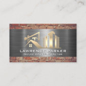 Auftragnehmer | Stahlziegel | Baustelle Visitenkarte (Vorderseite)