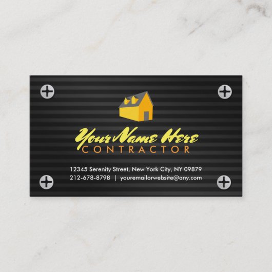 Auftragnehmer-Visitenkarten Visitenkarte (Vorderseite)