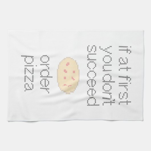 Auftrags-Pizza! Küchentuch (Horizontal)