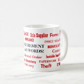 Auftragsvergabeverwaltung: Swear Words Funny Procu Kaffeetasse (VorderseiteRechts)
