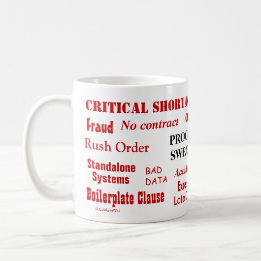 Auftragsvergabeverwaltung: Swear Words Funny Procu Kaffeetasse (Links)