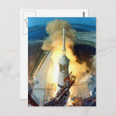 Auftrieb des Apollo 11 Saturn V Weltraumfahrzeugs Postkarte (Vorne/Hinten)