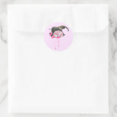 Auftriebiger Elefant Rosa Aufkleber (Tasche)