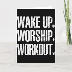 Aufwachen Anbetung Workout Liebhaber Glaube Christ Karte