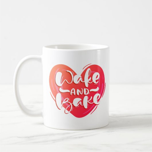 Aufwachen und Backen Kaffeetasse (Links)