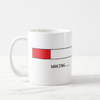 Aufwachen und Puffern Kaffeetasse