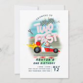 Aufwachsen bis schnell 2. Geburtstag Party Einladung (Vorderseite)