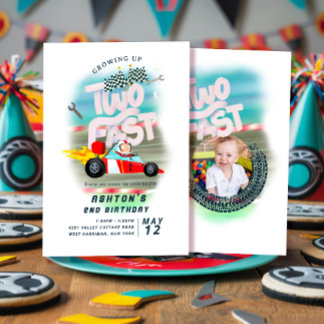 Aufwachsen bis schnell 2. Geburtstag Party Einladung