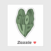 Aufwachsen der lustigen Pflanze Aufkleber (Blatt)