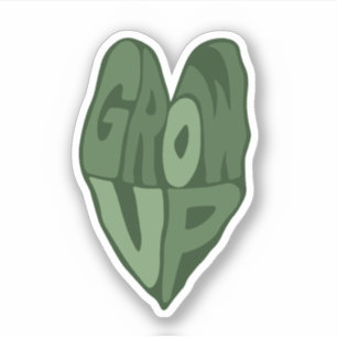 Aufwachsen der lustigen Pflanze Aufkleber