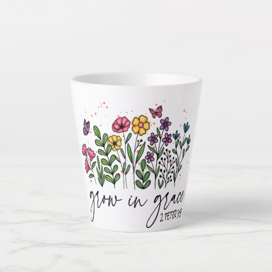 Aufwachsen in Grace - Christlich Milchtasse (Vorderseite)