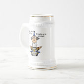 Aufwachsen ist fakultativer Spaß Bierglas (Vorderseite Links)