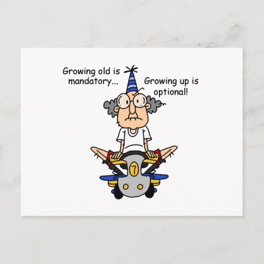 Aufwachsen ist fakultativer Spaß Postkarte (Vorderseite)